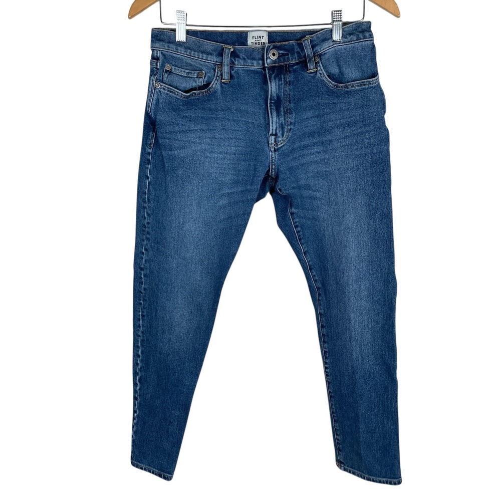 Flint and Tinder Slim Fit Jeans Mens (Actual 30x29) Blue Denim Stretch